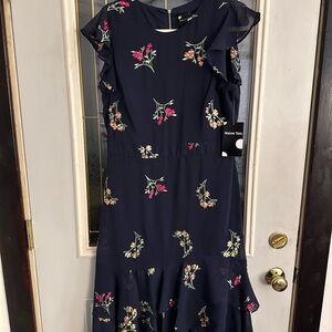 NWT Maison Tara Navy Floral Dress